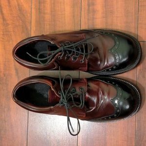 Bed Stu Leather Brogues in Black and Burgundy Rub Off, GUC Sz 9E